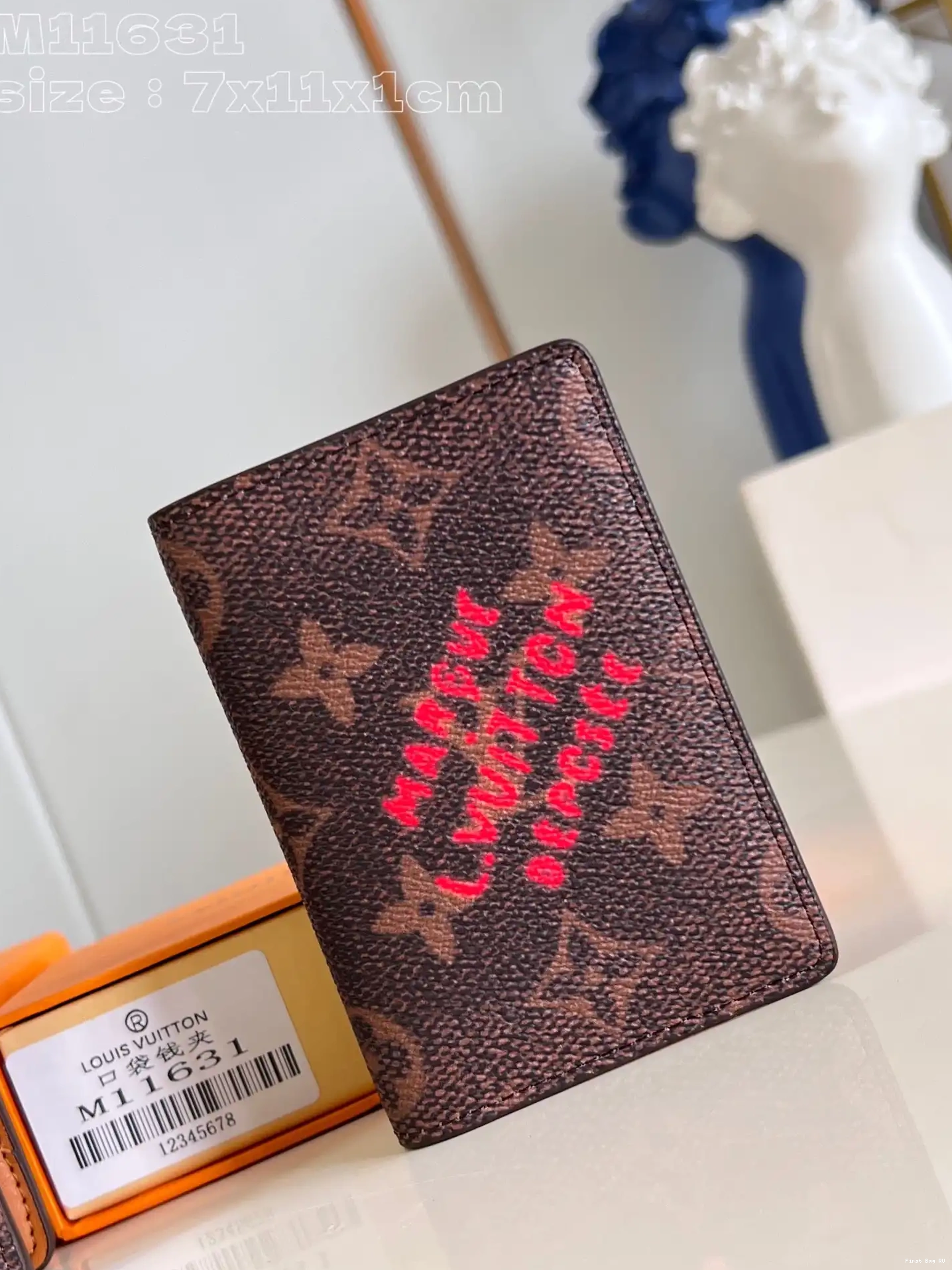 Firstbag VUITTON Organizer-7.5*11.1*1 cm LOUIS Pocket 0706